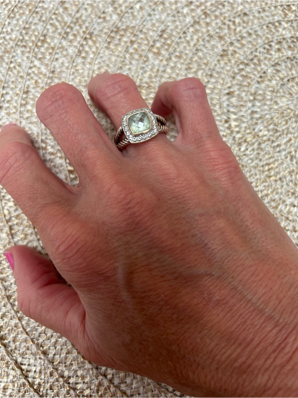 David Yurman ring w diamonds